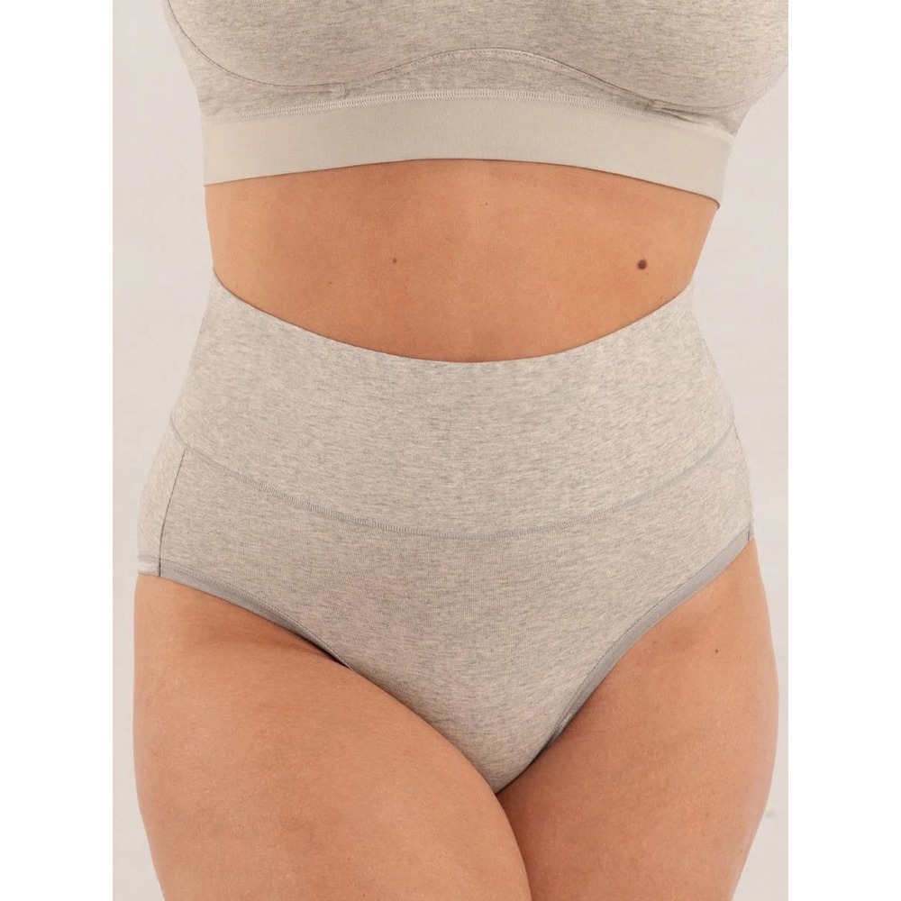 NWT Truekind Comfort Cotton Smoothing Panty Heather Gray Women's Large